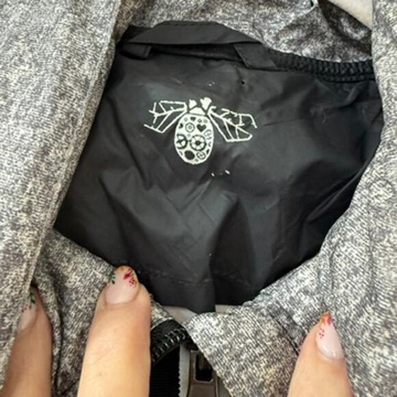 KYODAN Quilted Zip Front Performance Vest Gray Black Activewear Women S - Picture 3 of 6